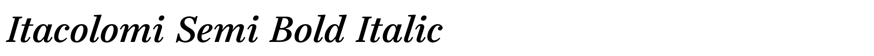 Itacolomi Semi Bold Italic